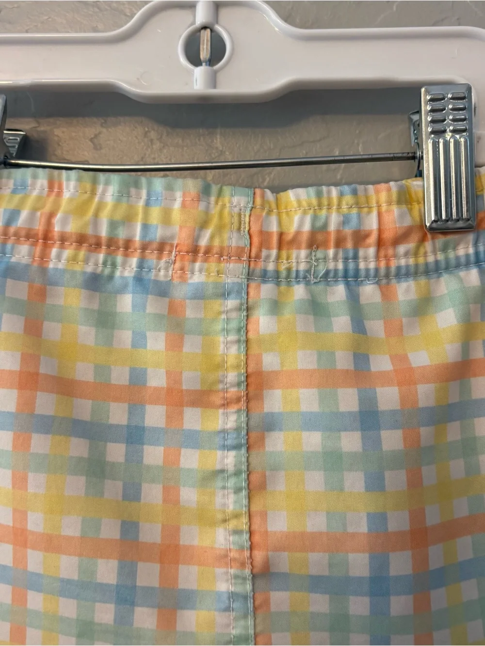 Ruggedbutts summertime gingham pastel swim trunks size 4t